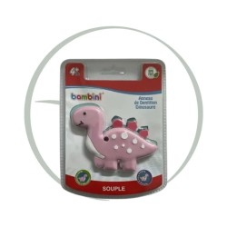 BAMBINI ANNEAU DE DENTITION DINOSAURE - 489 - ROSE