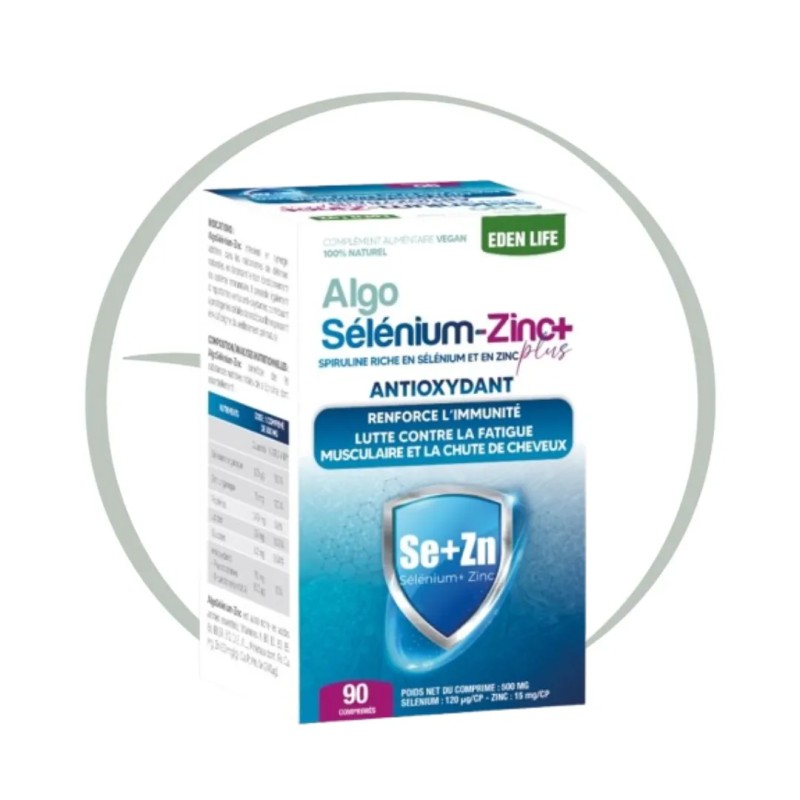 EDEN LIFE ALGOSELENIUM ZINC PLUS 90 COMPRIMES