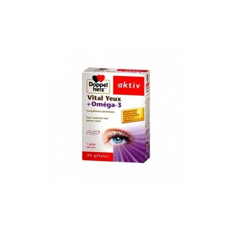 DOPPELHERZ AKTIV VITAL YEUX+OMEGA 30 GELULES