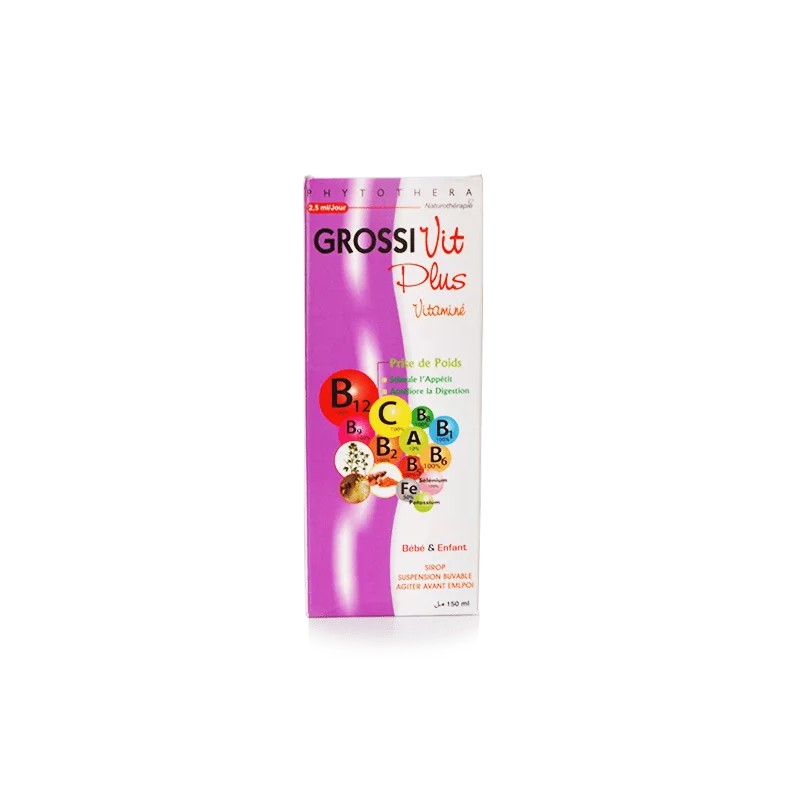 VITAL PHYTOTHERA GROSSIVIT PLUS VITAMINE BÉBÉ ET ENFANT SIROP 250ML