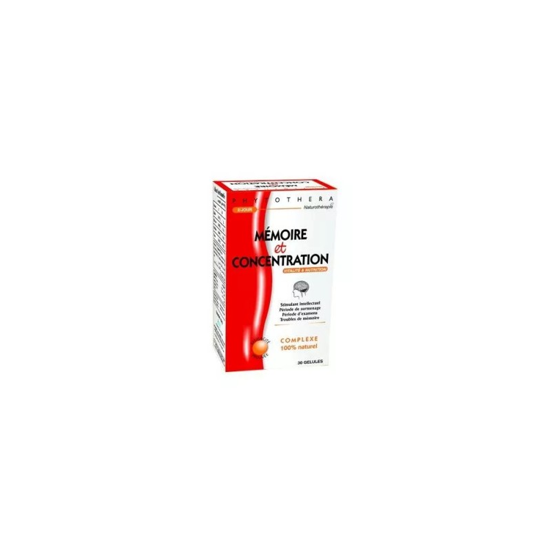 VITAL PHYTOTHERA MÉMOIRE ET CONCENTRATION 30 GÉLULES