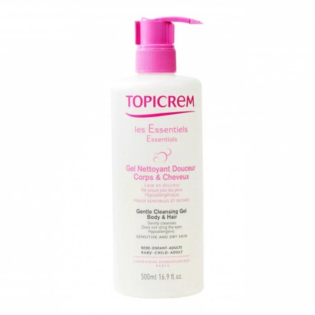 TOPICREM GEL NETTOYANT DOUCEUR CORPS ET CHEVEUX 500ML