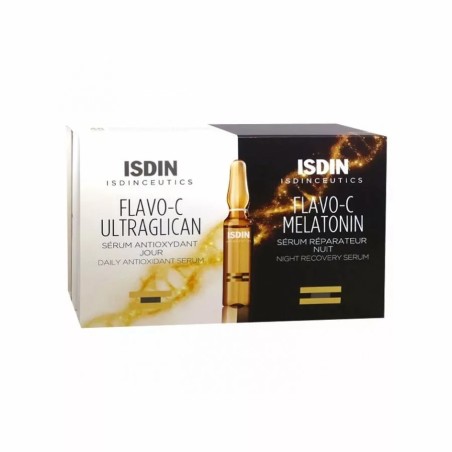 ISDIN ISDINCEUTICS FLAVO C JOUR ET NUIT 10 X 2 AMPOULES