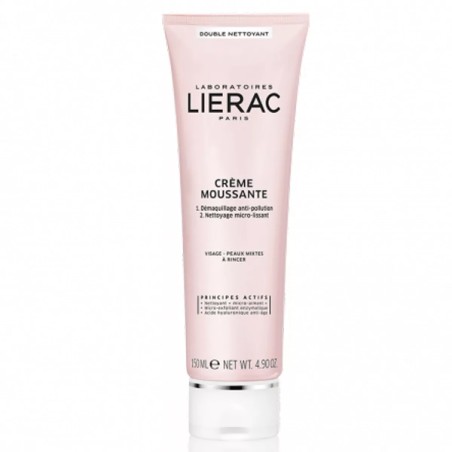 LIERAC CREME MOUSSANTE DOUBLE NETTOYANT 150ML