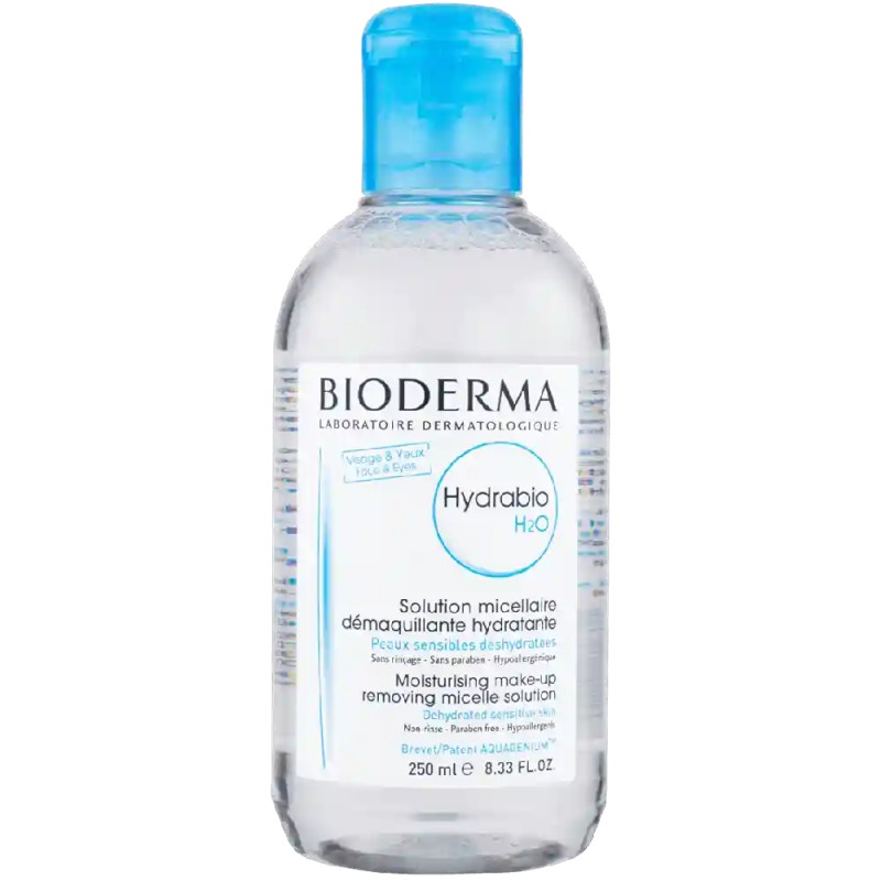 BIODERMA HYDRABIO H2O SOLUTION MICELLAIRE DEMAQUILLANTE HYDRATANTE 250ML