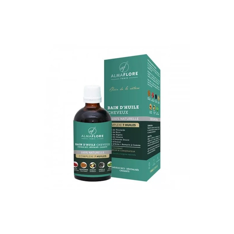 ALMAFLORE BAIN D’HUILES CHEVEUX : COMPLEXE 7 100ML