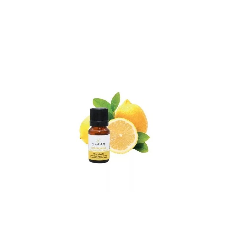 ALMAFLORE HUILE ESSENTIELLE DE CITRON JAUNE 10ML