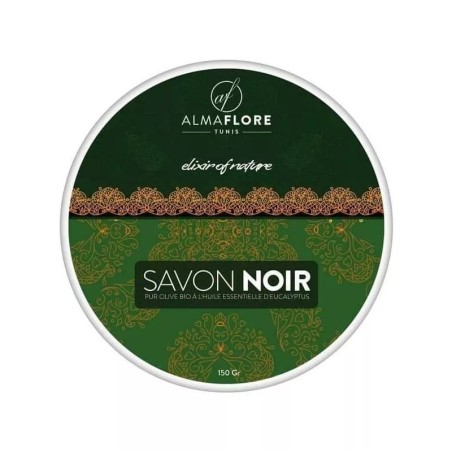 ALMAFLORE SAVON NOIR A L'EUCALYPTUS 150 GR