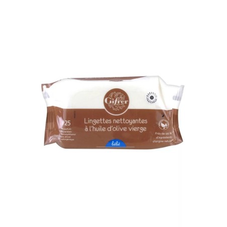 GIFRER LINGETTES NETTOYANTS A L'HUILE D'OLIVE 70PC