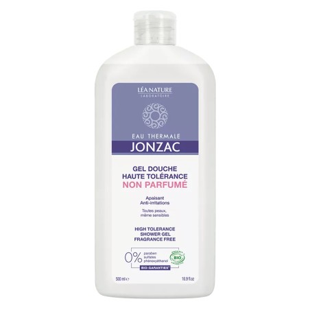 JONZAC GEL DOUCHE HAUTE TOLÉRANCE NON PARFUMÉ 500ML