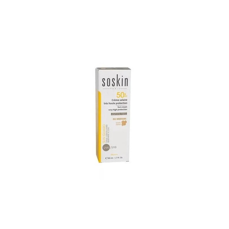 SOSKIN 02 CREME SOLAIRE TEINTEE MEDIUM SPF50+, 50 ml