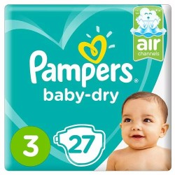 PAMPERS TAILLE 3 ( 6-10KG ) 27 pcs