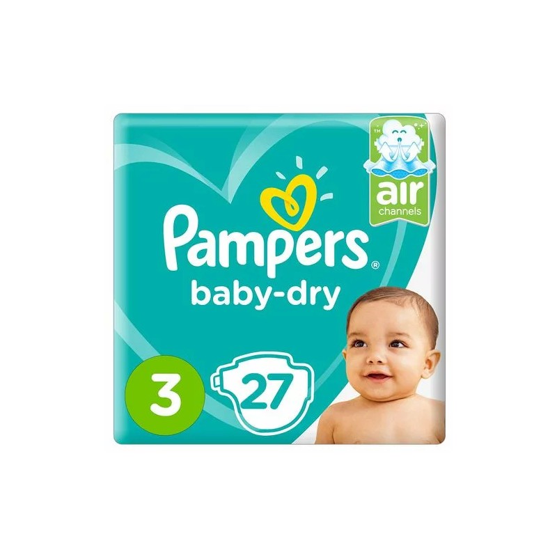 PAMPERS TAILLE 3 ( 6-10KG ) 27 pcs