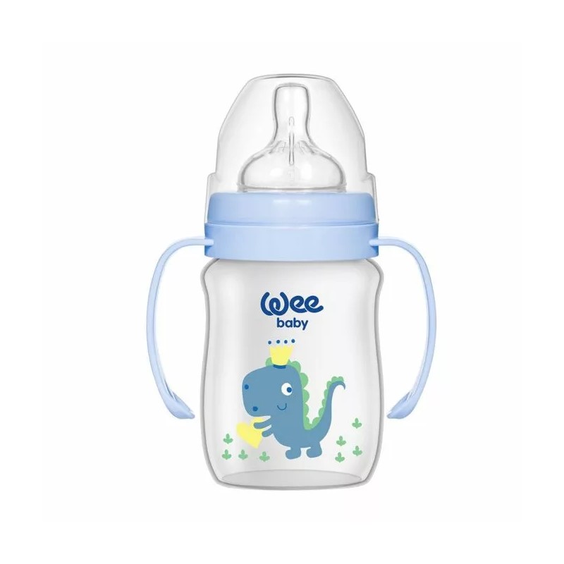 WEE BABY BIBERON EN PP A COL LARGE AVEC POIGNEE 150 ML