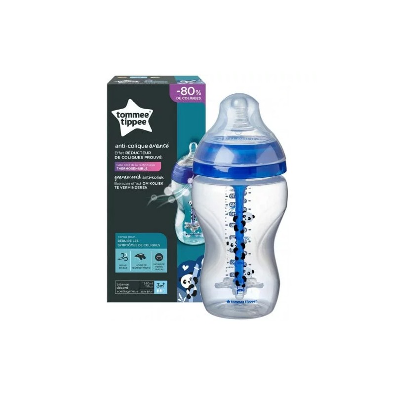 TOMMEE TIPPEE BIBERON ADVANCED ANTI-COLIQUE BLEU 3M+ 340ML