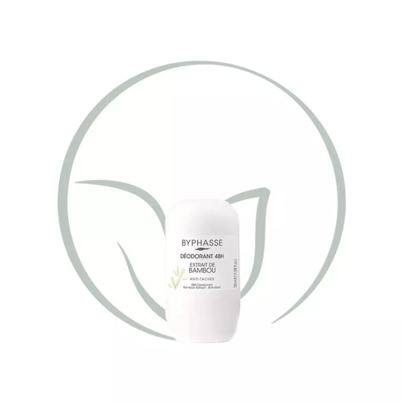 BYPHASSE DEODORANT ROLL ON ANTI TACHES BAMBOU 50ML