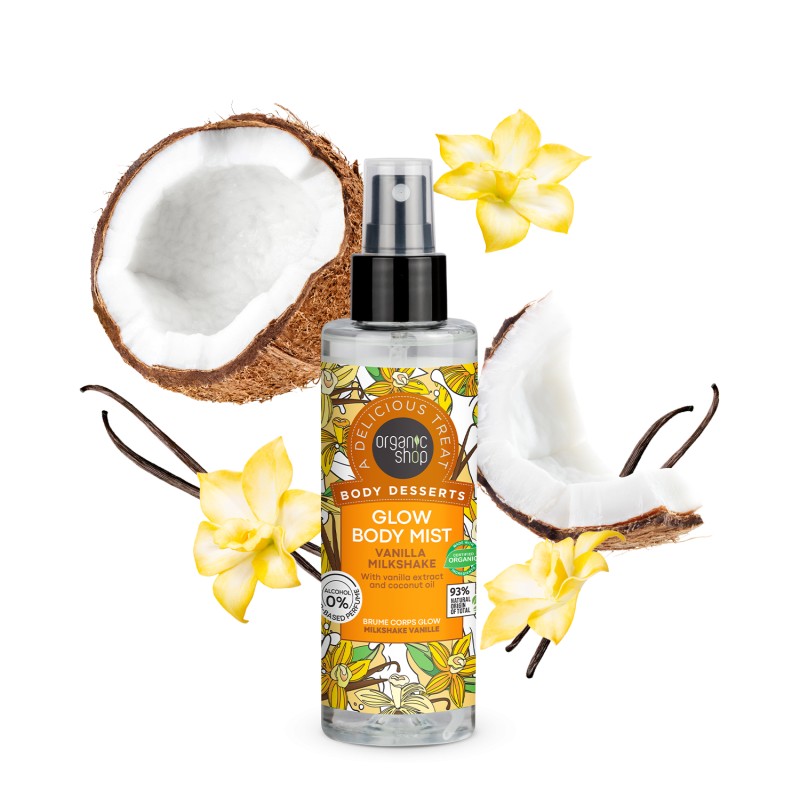 NATURA SIBÉRICA ORGANIC SHOP BRUME PARFUMEE GLOW VANILLE MILKSHAKE 200ml