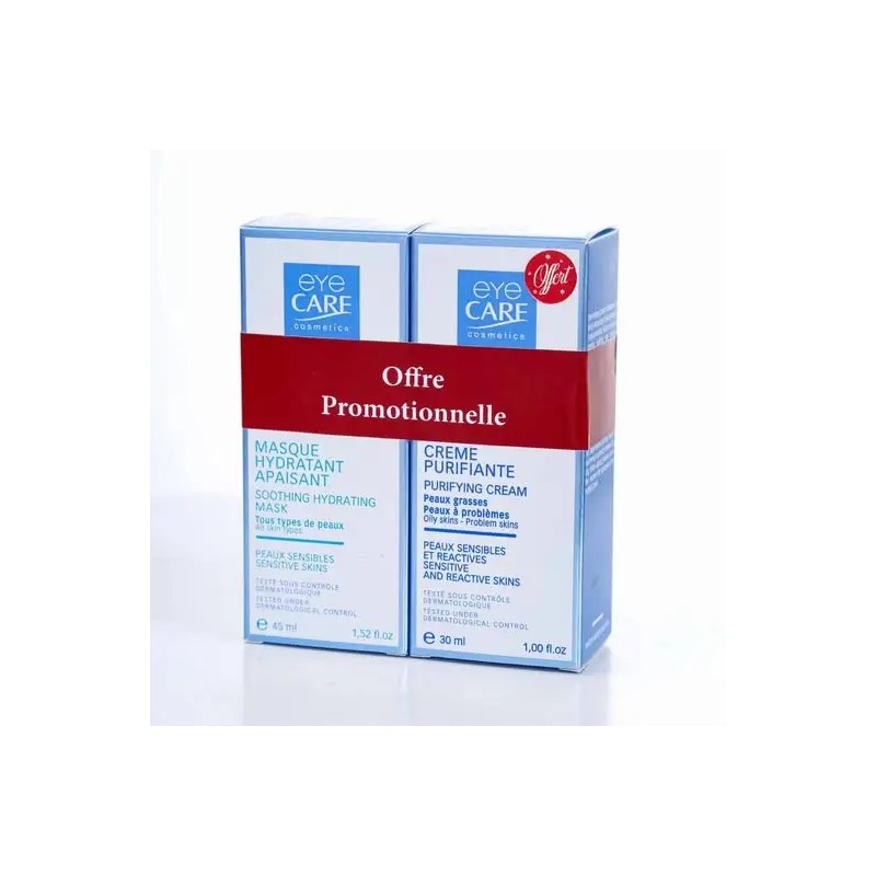 EYE CARE MASQUE HYDRATANT APAISANT 45ML + CREME PURIFIANTE 30ML GRATUIT