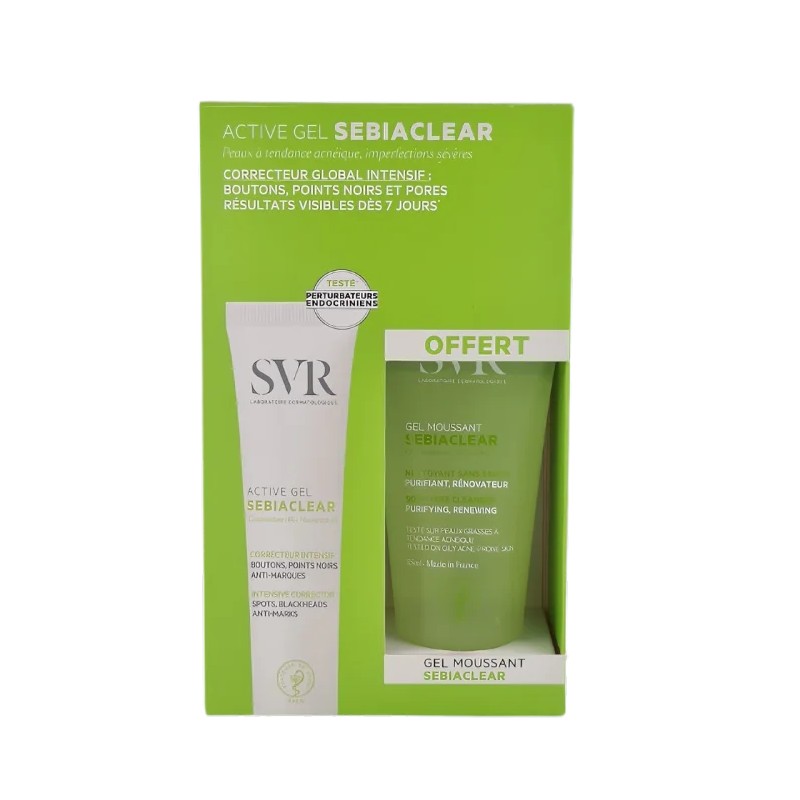 SVR SEBIACLEAR ACTIVE GEL 40ML +GEL SEBIACLEAR 55ML OFFERTE