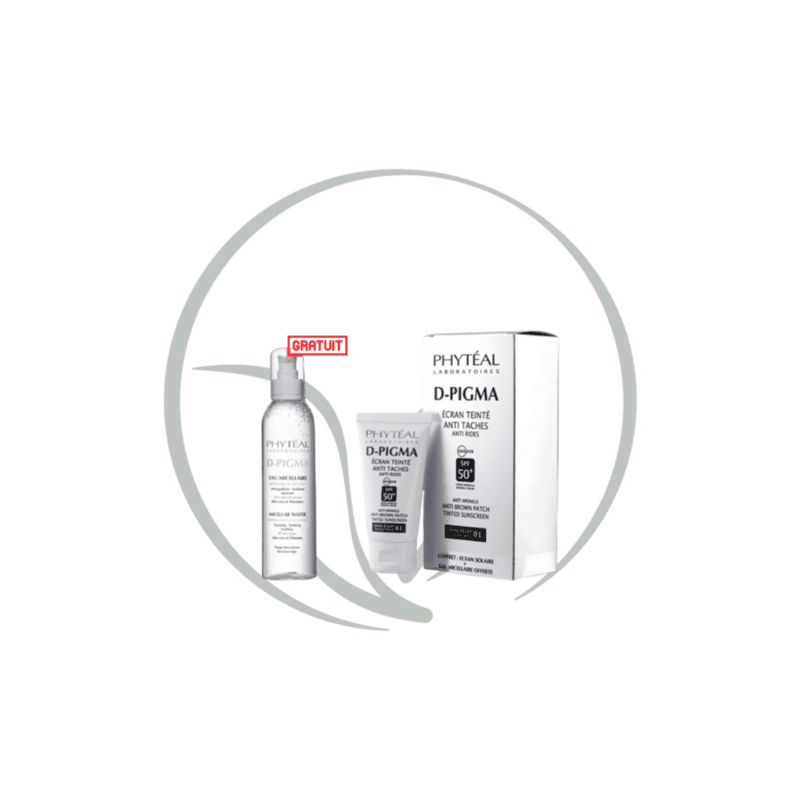 PHYTEAL DPIGMA ECRAN TEINTE BEIGE ECLAT SPF50+EAU MICELLAIRE A L'ALOE VERA 150ML (OFFERTE)