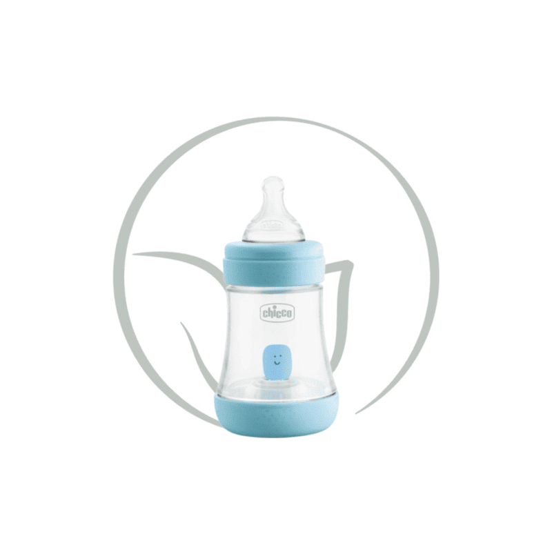 CHICCO BIBERON PERFECT 5 EN PLASTIQUE 0M+ 150ML - BLEU