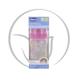 CHICCO BIBERON WELL-BEING EN POLYPROPYLÈNE 0M+ 150ML - ROSE