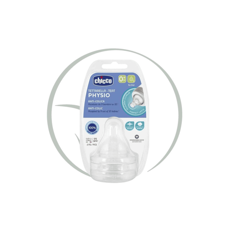 CHICCO PHYSIO TETINES 2 PIECES 0M+