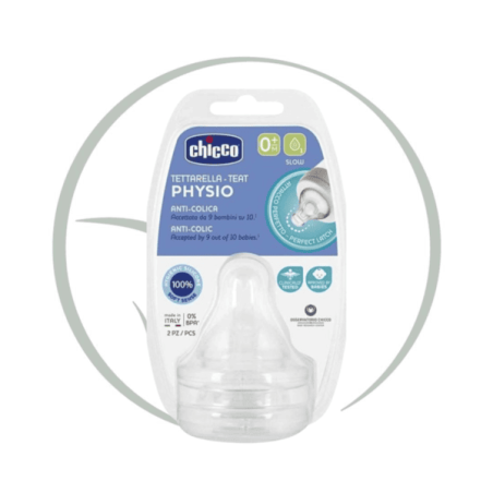 CHICCO PHYSIO TETINES 2 PIECES 0M+