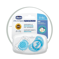 CHICCO SUCETTE PHYSIOFORMA AIR 0- 6M - BLEU