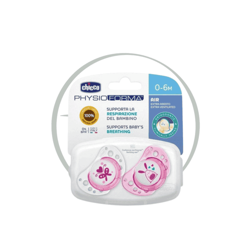CHICCO SUCETTE PHYSIOFORMA AIR 0- 6M - ROSE