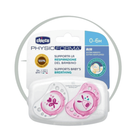 CHICCO SUCETTE PHYSIOFORMA AIR 0- 6M - ROSE