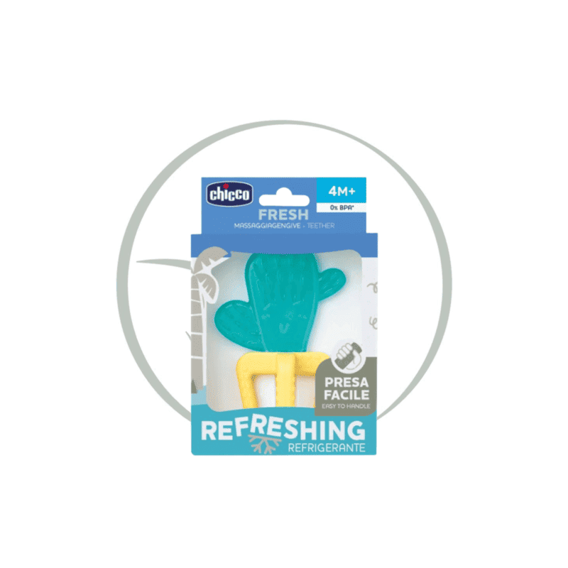 CHICCO ANNEAU DE DENTITION REFRIGERANT AVEC EAU CACTUS +4MOIS