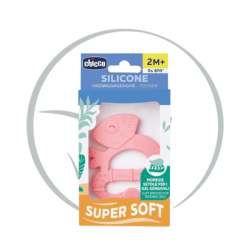 CHICCO ANNEAU DE DENTITION SOFT &amp CLEAN IGUANE+2MOIS ROSE
