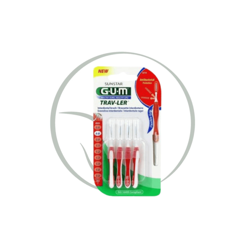 GUM TRAV-LER BROSSETTES INTERDENTAIRES X4 0.8MM 1314
