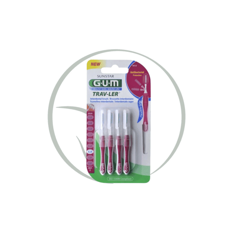 GUM TRAV-LER BROSSETTES INTERDENTAIRES X4 1.4MM 1612