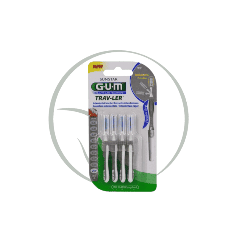 GUM TRAV-LER BROSSETTES INTERDENTAIRES X4 2MM 1618