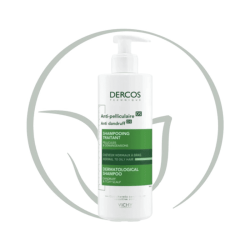 VICHY DERCOS SHAMPOOING ANTI-PELLICULAIRE CHEVEUX NORMAUX A GRAS - 390 ML