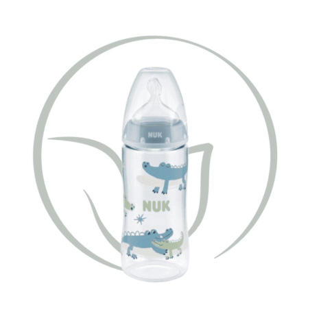 NUK FIRST CHOICE+ BIBERON TEMPERATURE CONTROL 0-6M 300ML - CROCODILE