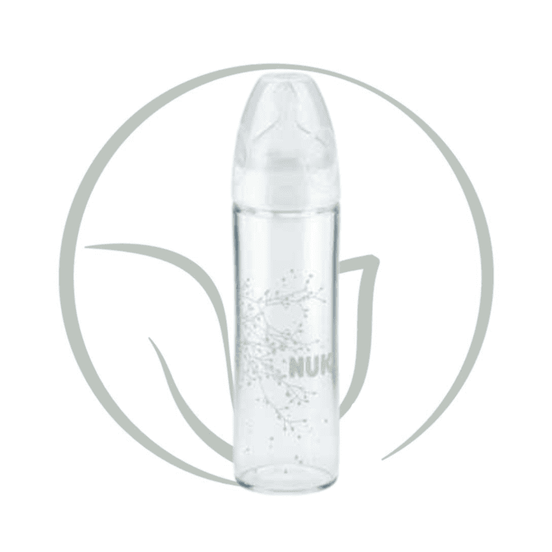 NUK BIBERON VERRE NEW CLASSIC 0-6M 240ML - BLANC