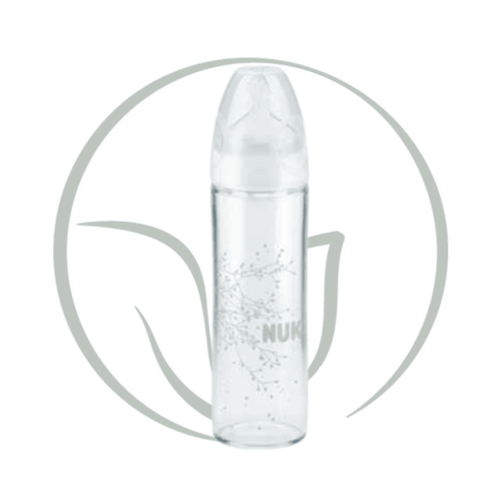 NUK BIBERON VERRE NEW CLASSIC 0-6M 240ML - BLANC
