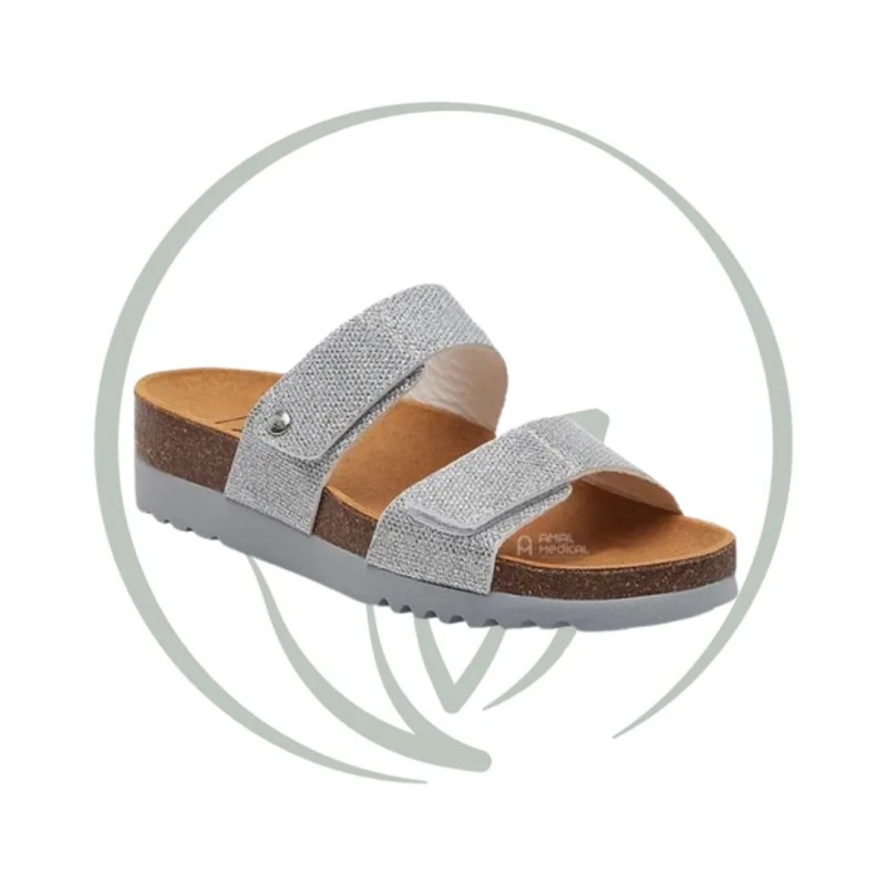 SCHOLL LUSAKA 2.0 - MULE ORTHOPÉDIQUE FEMME ARGENT - 40