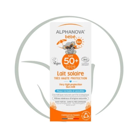 ALPHANOVA ECRAN BEBE BIO LAIT SOLAIRE SPF50+ 50GR