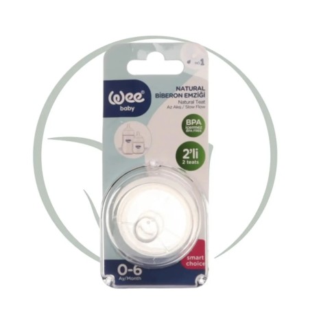 WEE BABY TETINE NATURELLE ANTI-COLIQUE NO 1 2 PIECES