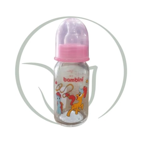 BAMBINI BIBERON EN VERRE 125ML - ROSE