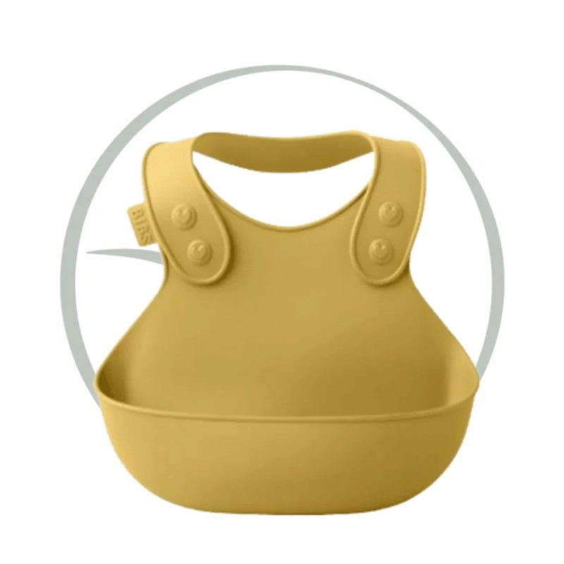 BIBS BAVOIR DE TABLE MOUTARDE 6+ MOIS