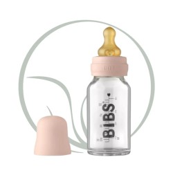 BIBS BIBERON EN VERRE SET COMPLET 0M+ 110ML - BLUSH
