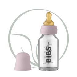BIBS BIBERON EN VERRE SET COMPLET 0M+ 110ML - DUSKY LILAC