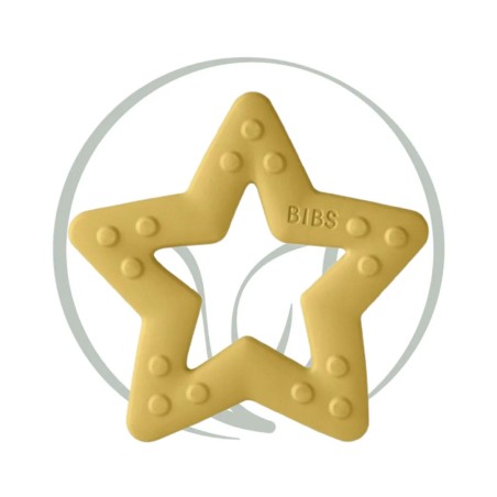 BIBS BABY BITIE ANNEAU DENTITION ETOILE - JAUNE