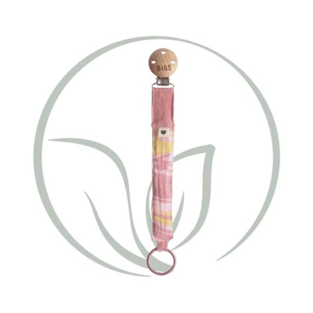 BIBS PACIFIER CLIP A SUCETTES ATTACHE SUCETTE - ROSE