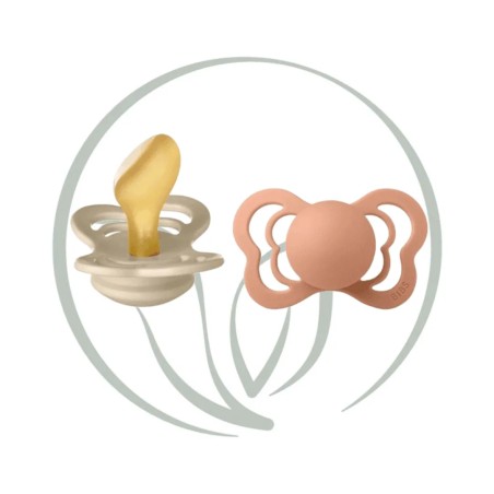 BIBS 02 SUCETTES COUTURE PACIFIER TAILLE 2 0M - VANILLA PEACH